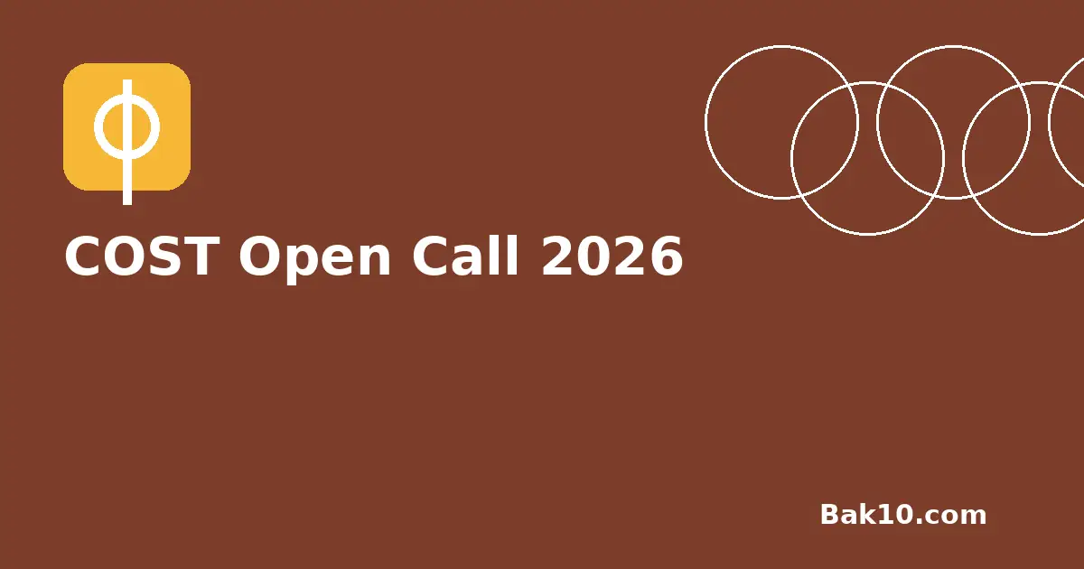 COST Open Call 2026