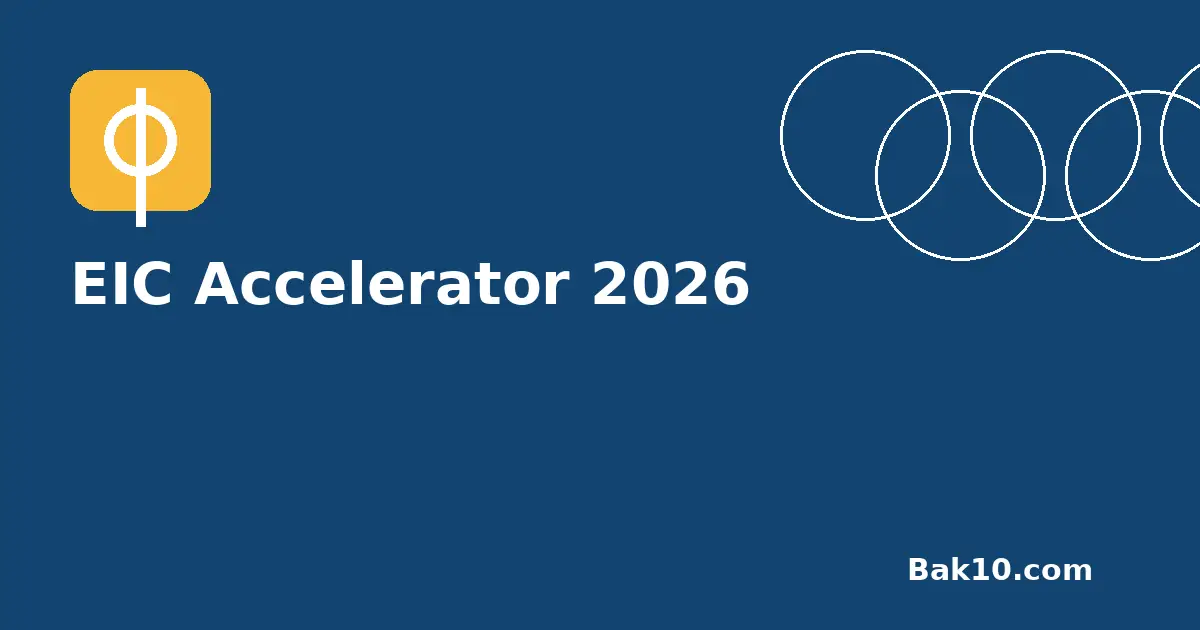 EIC Accelerator 2026