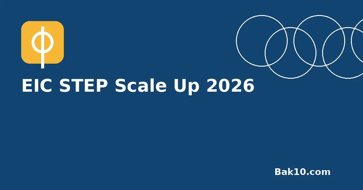 EIC STEP Scale Up 2026