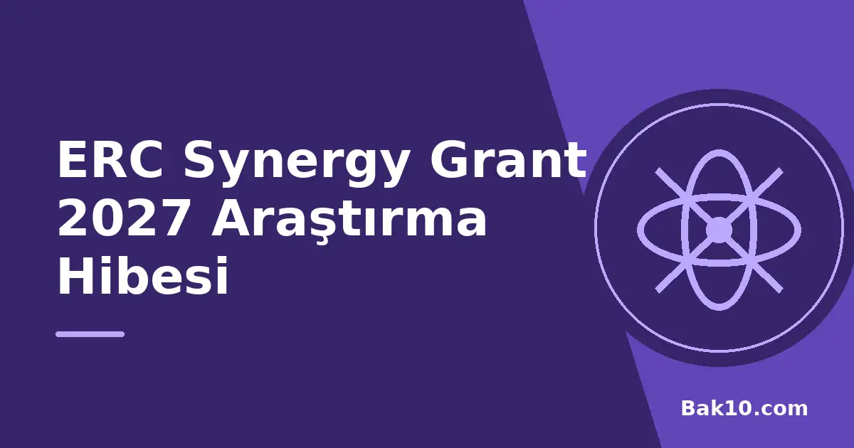 ERC Synergy Grant 2027 Araştırma Hibesi