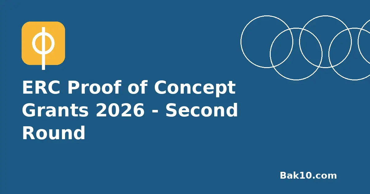 ERC Proof of Concept Grants 2026 - Second Round