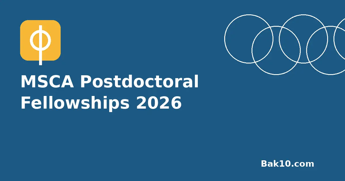 MSCA Postdoctoral Fellowships 2026