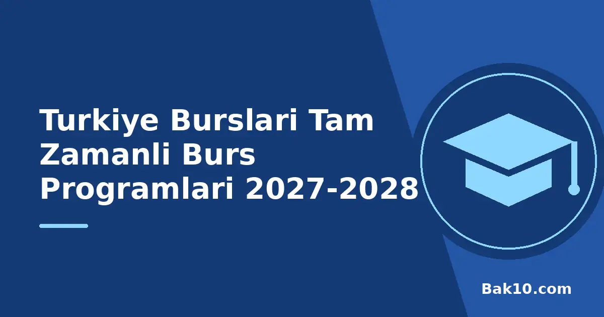 Türkiye Bursları Tam Zamanlı Burs Programları 2027-2028